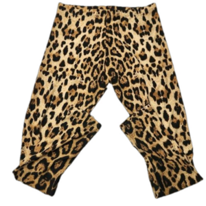 Leopard print legging stretchy pants size Large by Diamond Kit 8% spandex